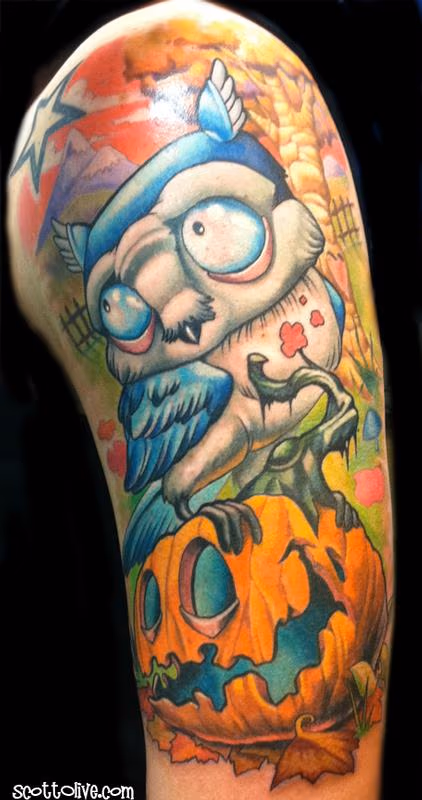 Owl on Pumpkin