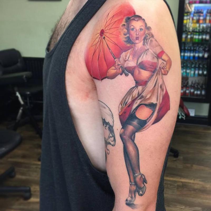Color Pinup Tattoo