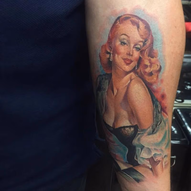 Color Pinup Tattoo