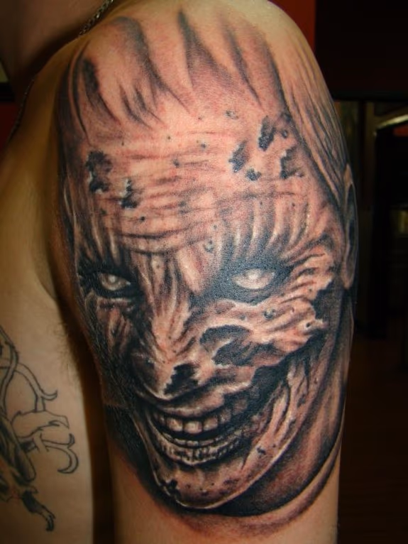 Zombie Face Tattoo