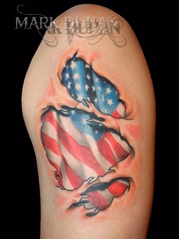 AMERICAN FLAG SKIN RIP