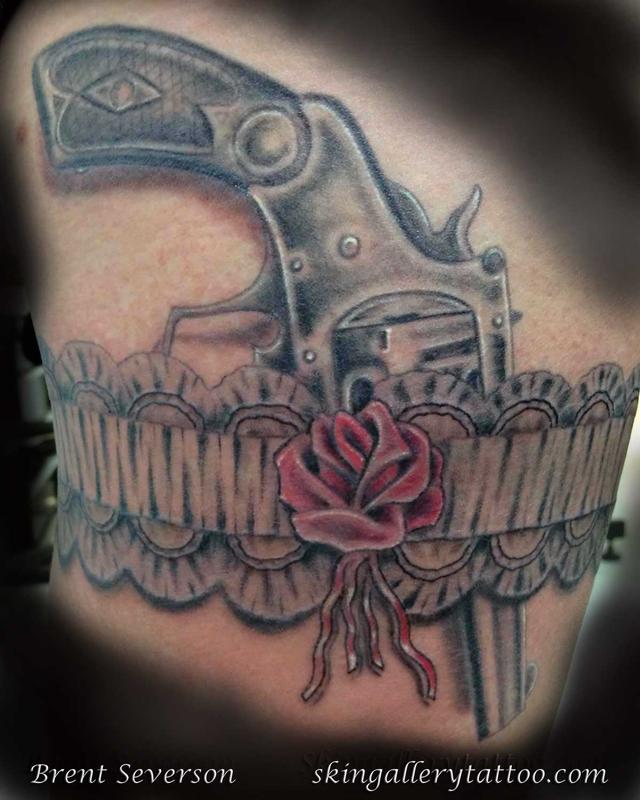 Sexy Garter with Smith and Wesson