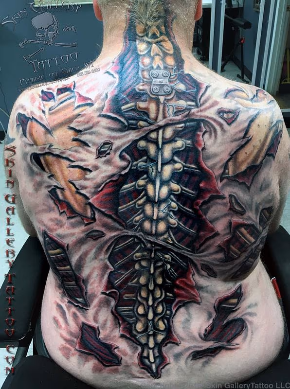 Ripped Skin Color Backpiece
