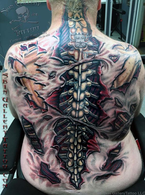 Ripped Skin Color Backpiece