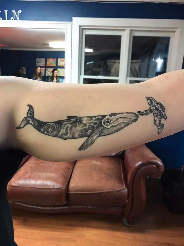 Black and grey tattoo