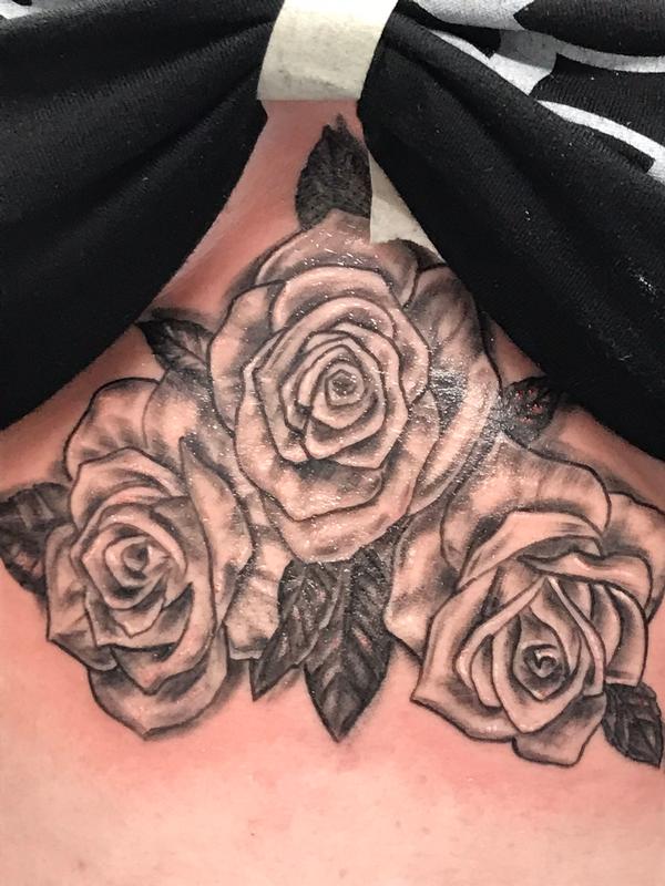 Black and grey roses