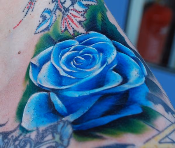Rose Neck Tattoo