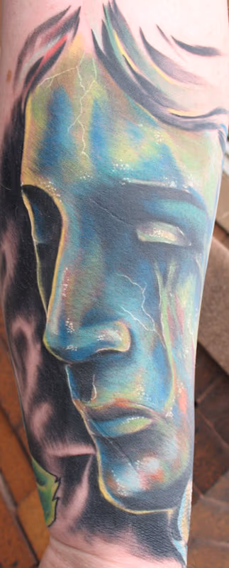 weathered statue