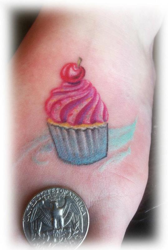Tiny Cupcake Tattoo
