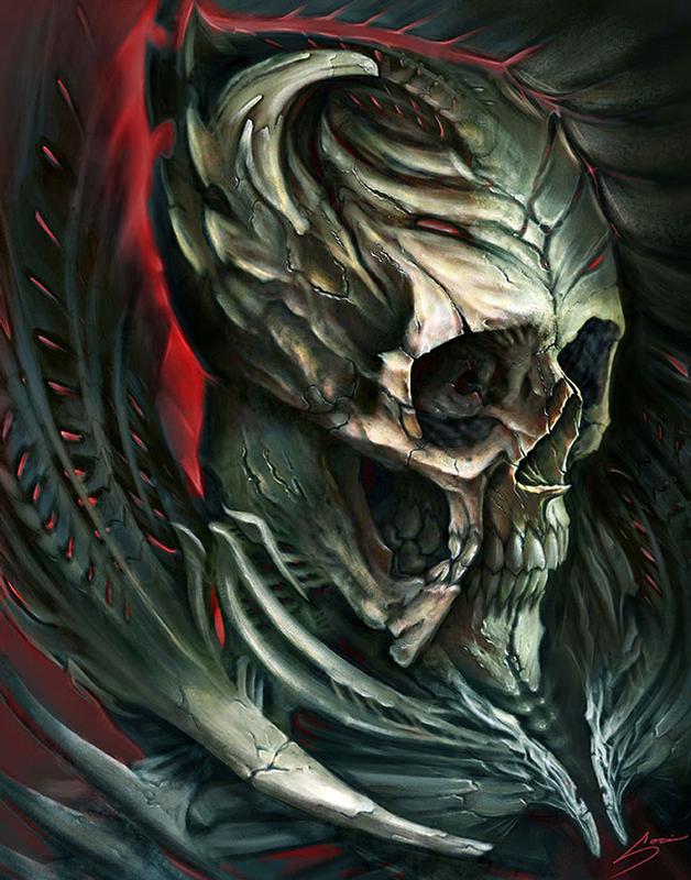 Digital skull for Biomech Collective skull contest 3rd place winner!