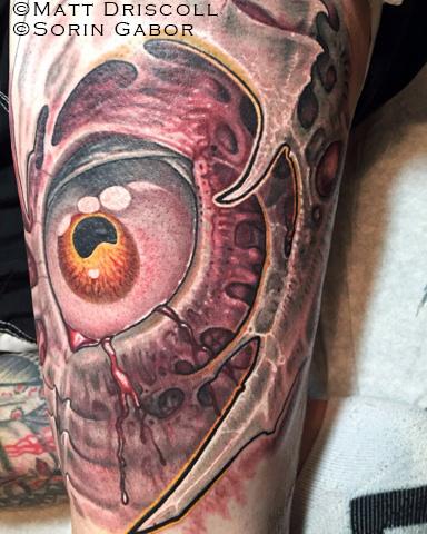 Collaborative bio mech bio organic color tattoo