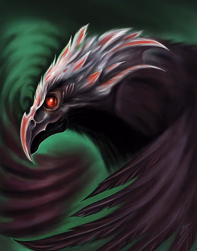 Feathers of inspiration digital bird submission- dark raven