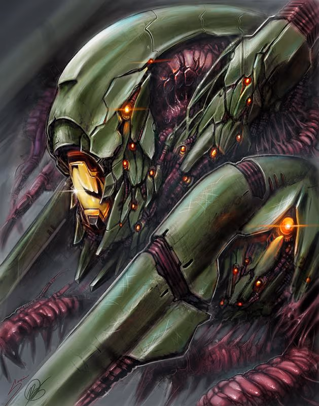 Mech alien collab digital painting with Bob Jones