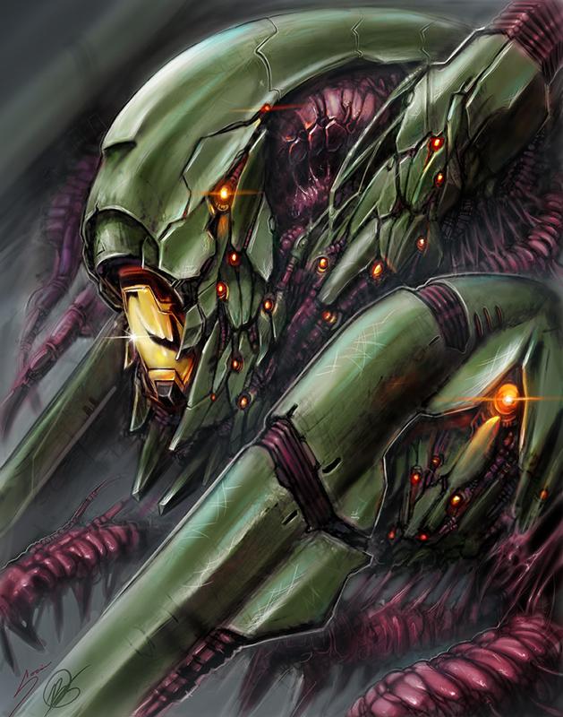 Mech alien collab digital painting with Bob Jones