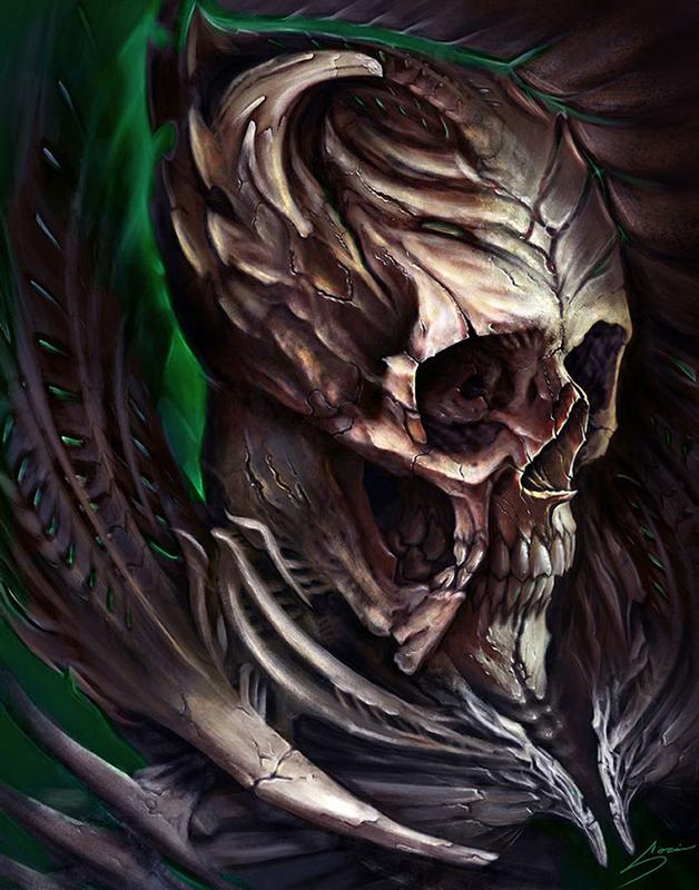 Digital skull for Biomech Collective skull contest 3rd place winner!