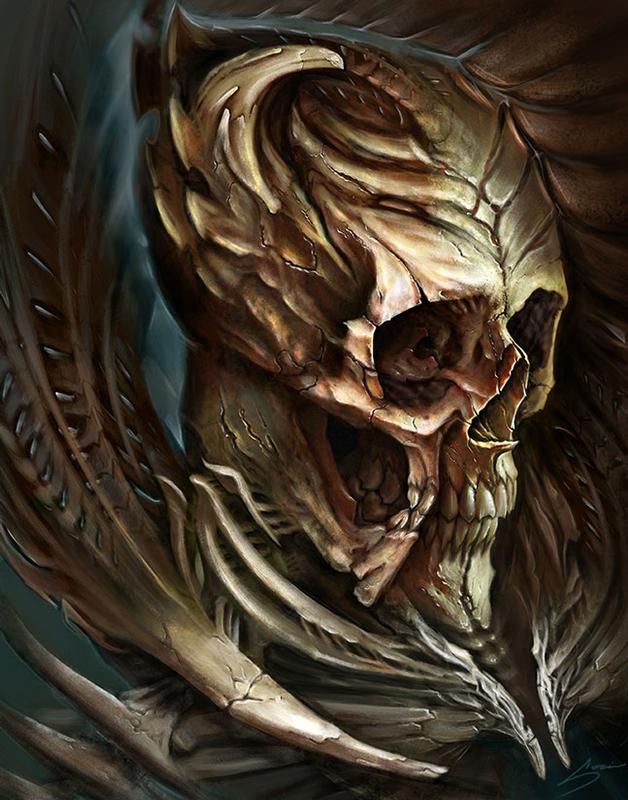 Digital skull for Biomech Collective skull contest 3rd place winner!
