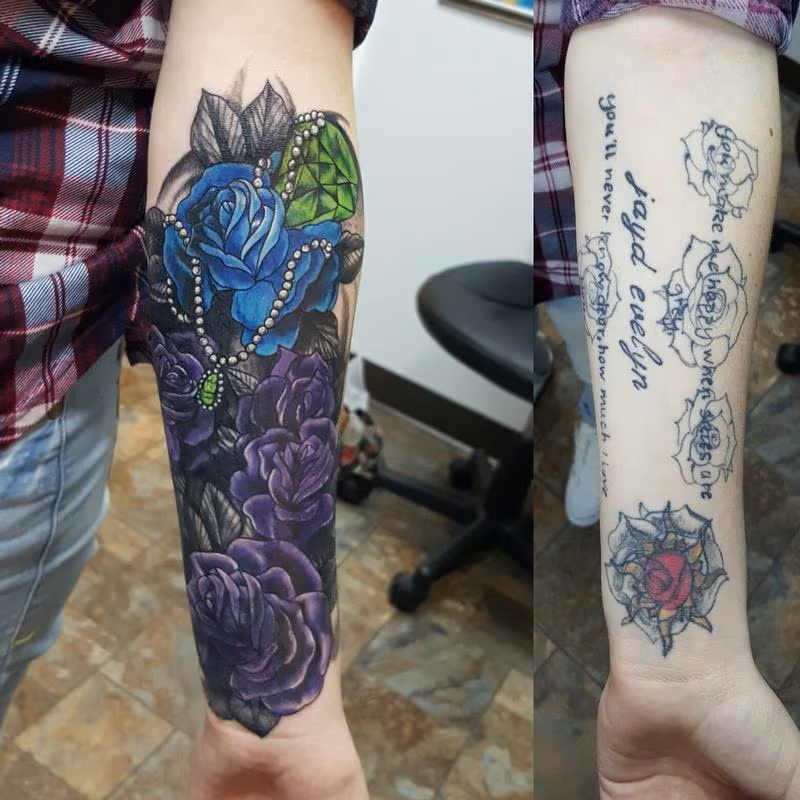 Ridiculous cover-up. Roses
