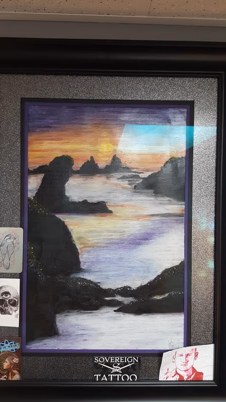 Sunset on the Sea