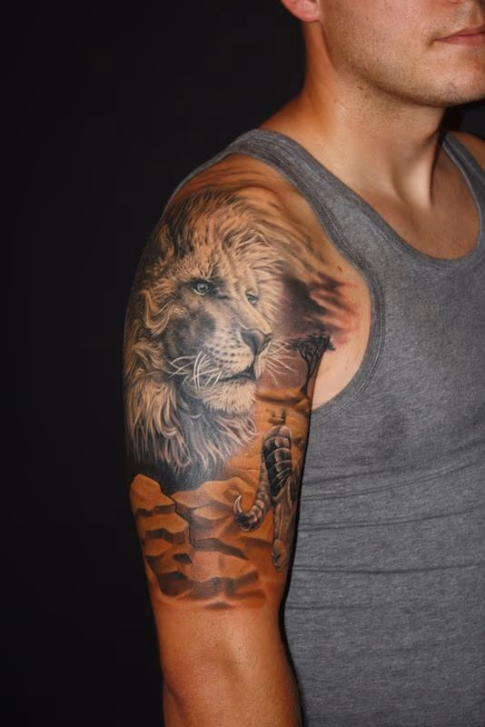 animal lion and aries