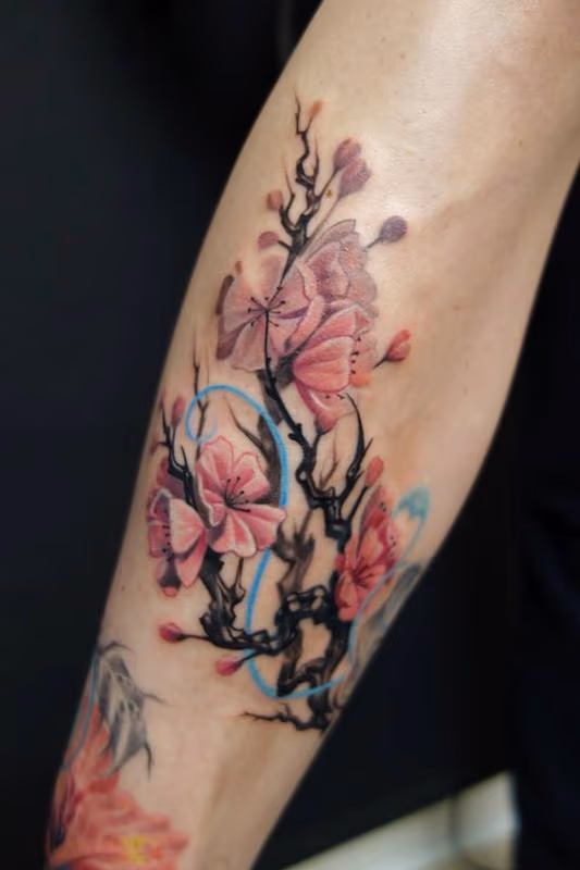 cherry blossom, custom leg in progress