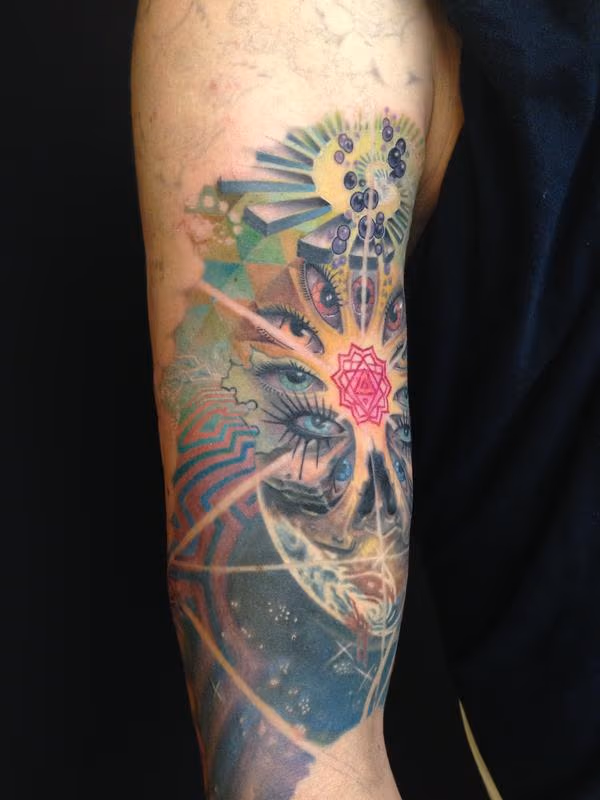 psychedelic sleeve in progress