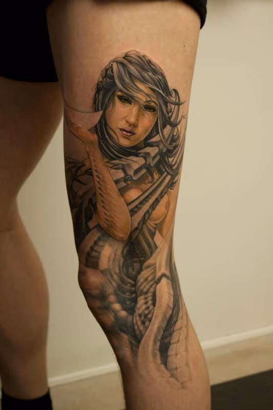 Biomechanic woman
