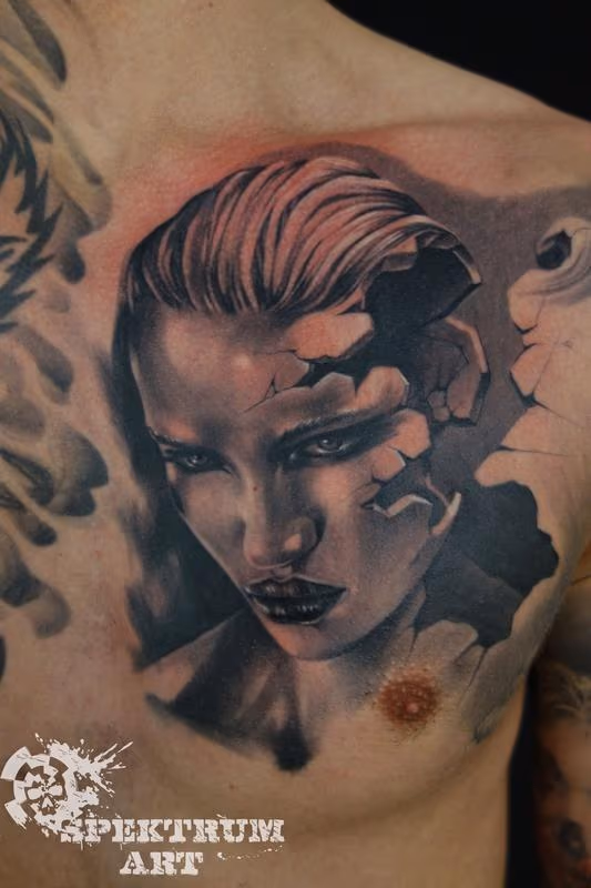 cyborg woman in dissolution