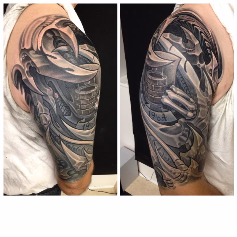 bio-mechanic half sleeve