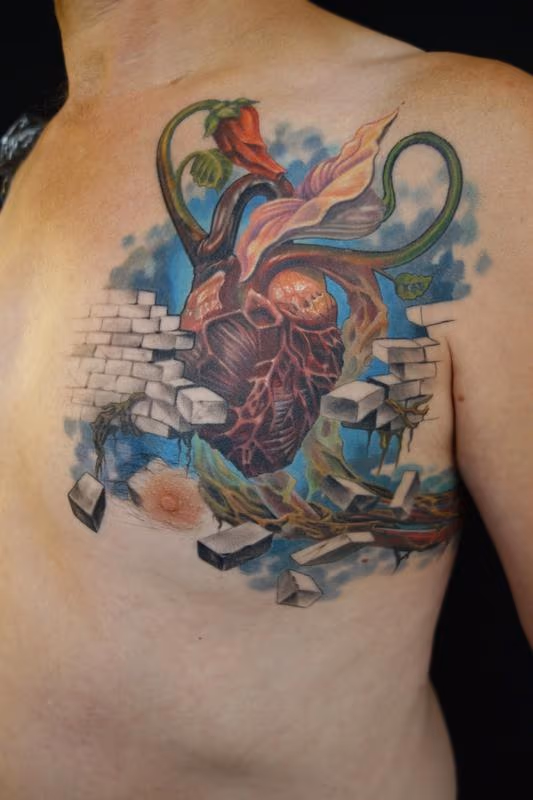 Custom made color chest/back piece, in progress