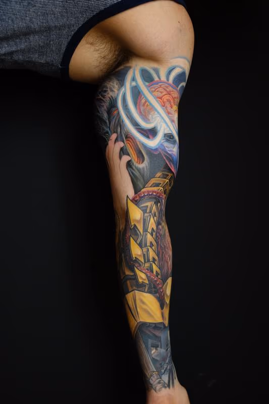 Custom made sleeve in progress