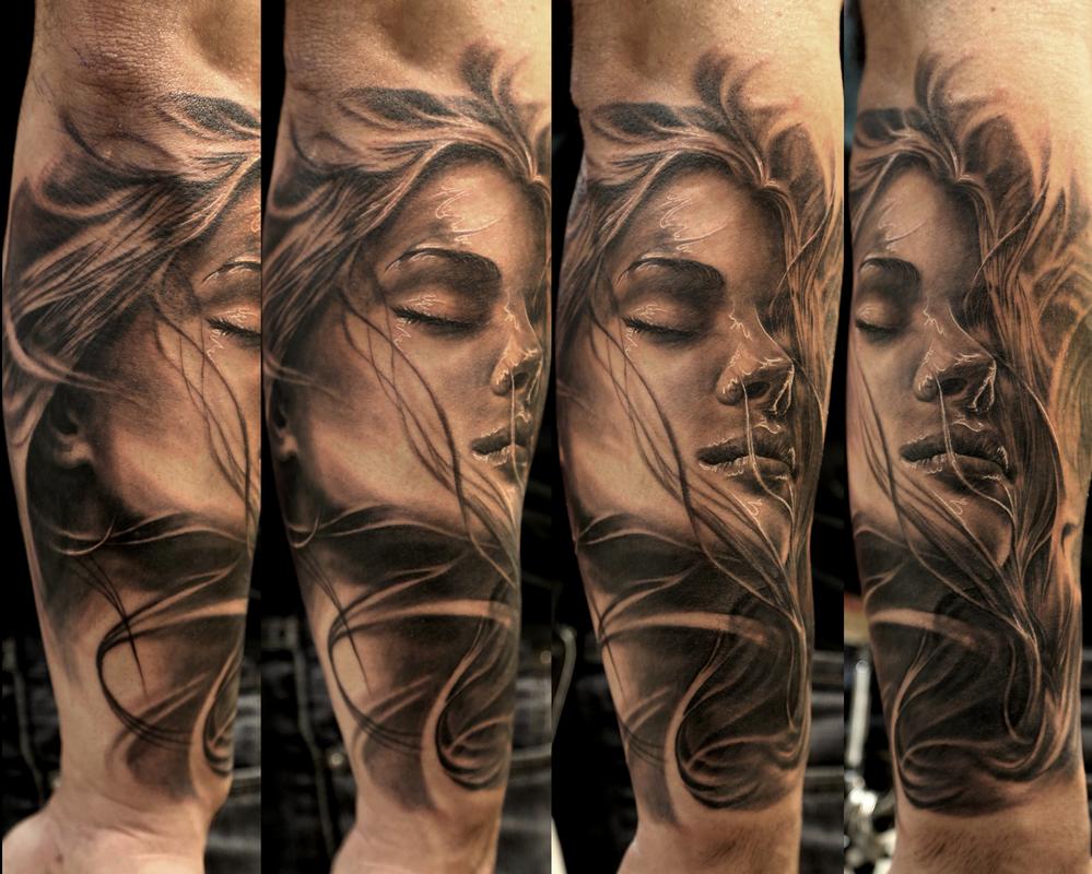 woman and wind