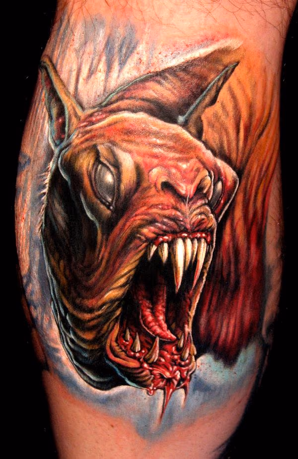 Underwater creature tattoo