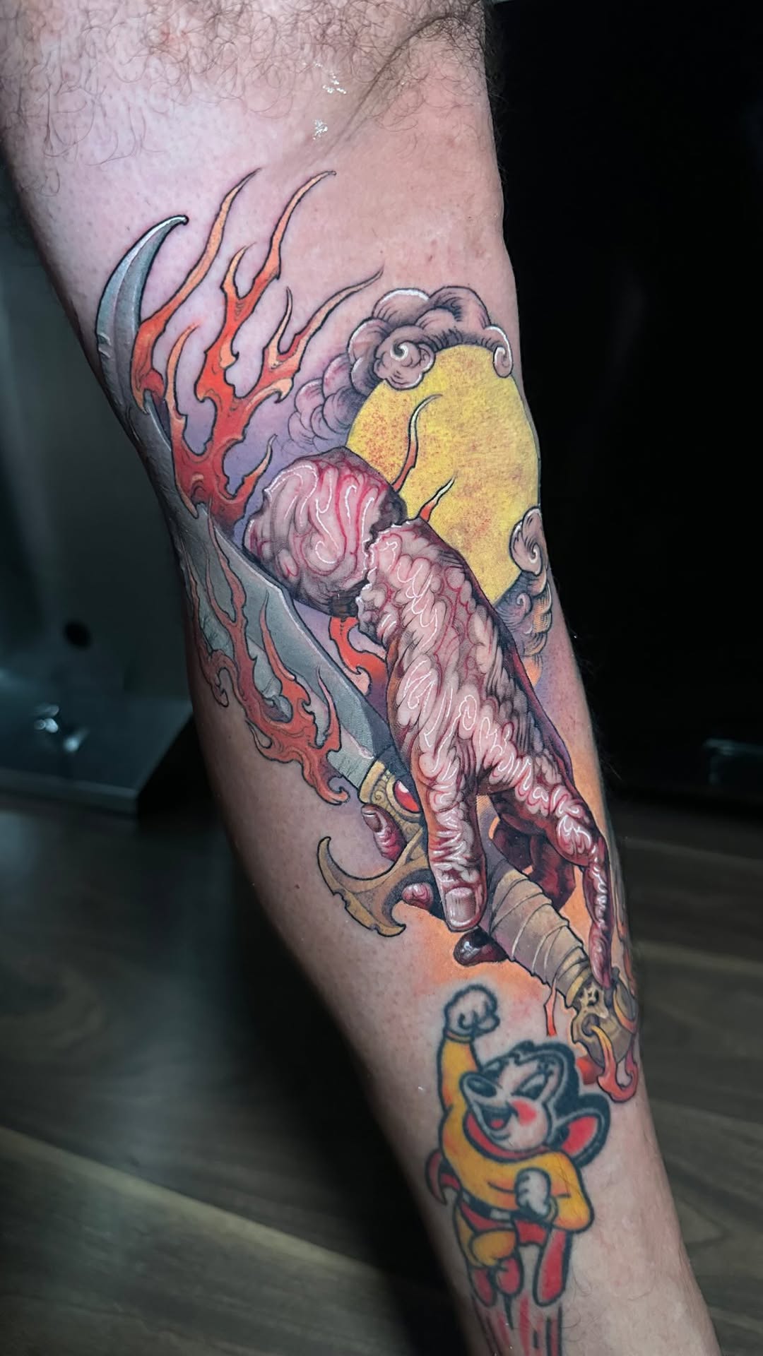 Collaboration @stefanoalcantara x @victor_chil done at @family_art_tattoo Barcelona๐we are looking ๐ for a new one