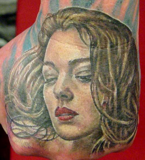 Woman's Face on hand