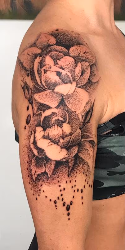 Pointelistic Peonies