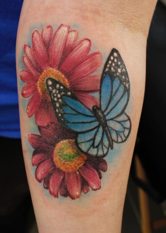 Butterfly & Flowers