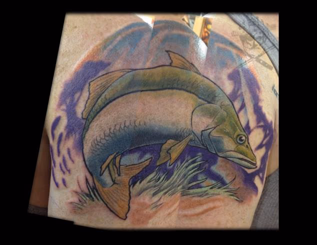 Snook Fish Underwater Florida Tattoo