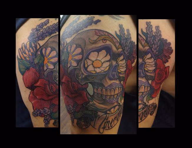 Dia de los Muertos Sugar Skull Tattoo