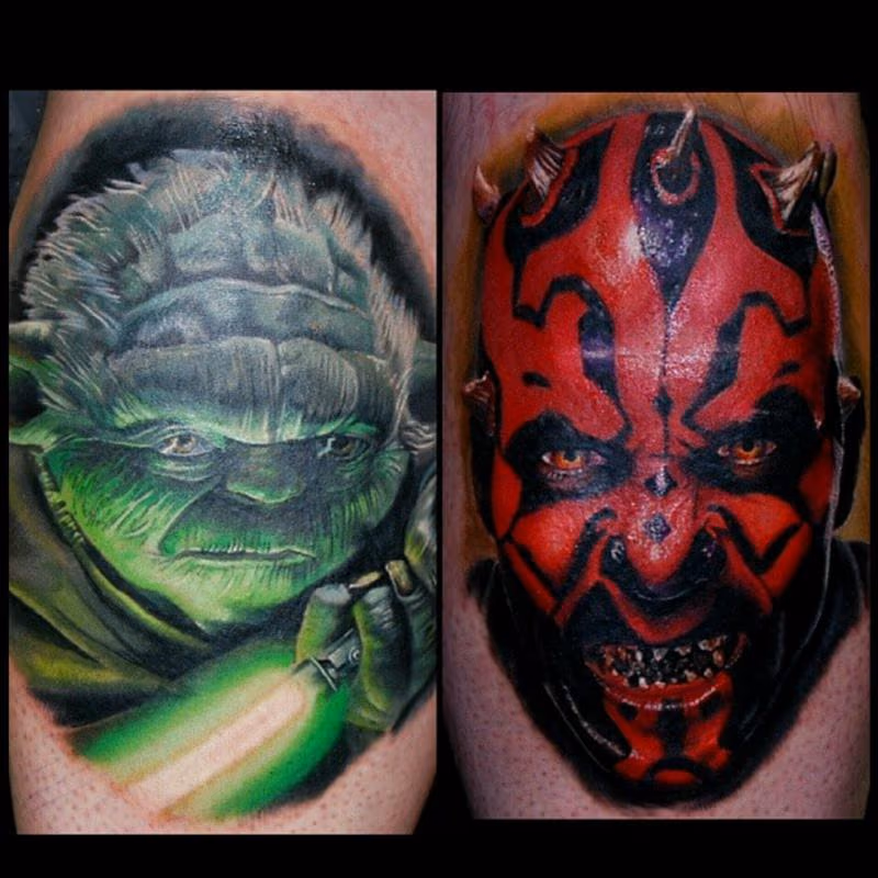Yoda and darth maul