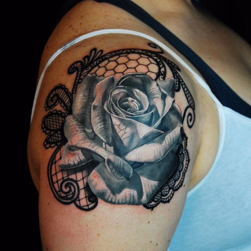 Rose and lace