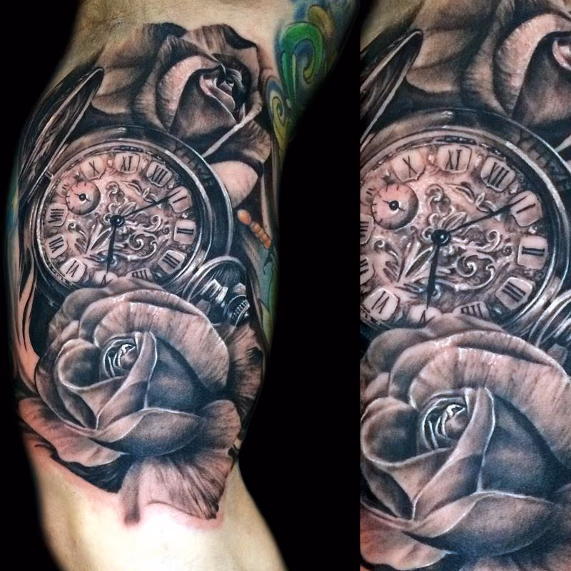 pocket watch&roses