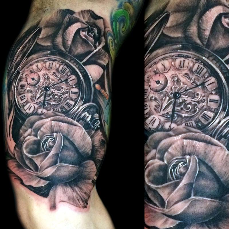 pocket watch&roses