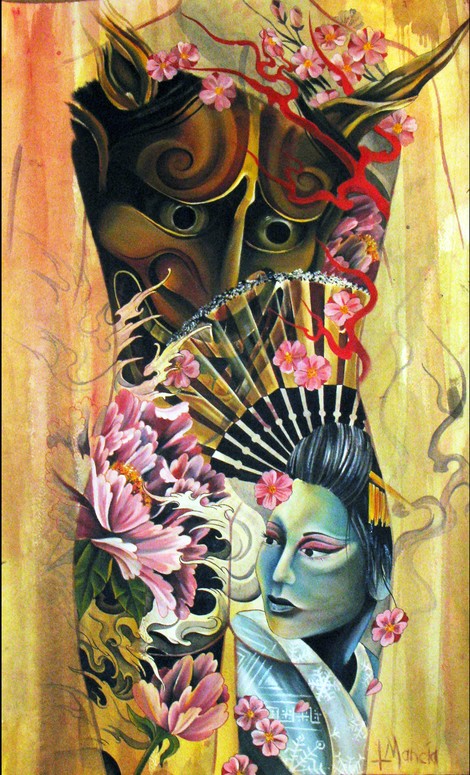 Backpiece painting