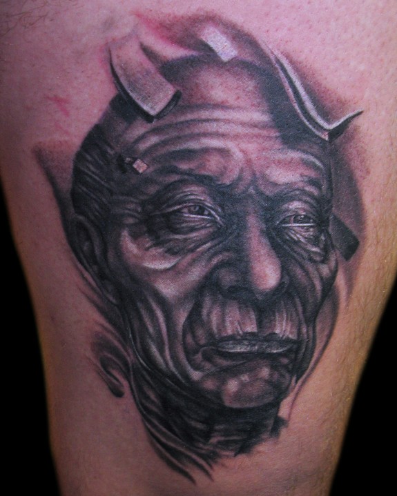 Fun piece done at Bregenz tattoo convention 2010
