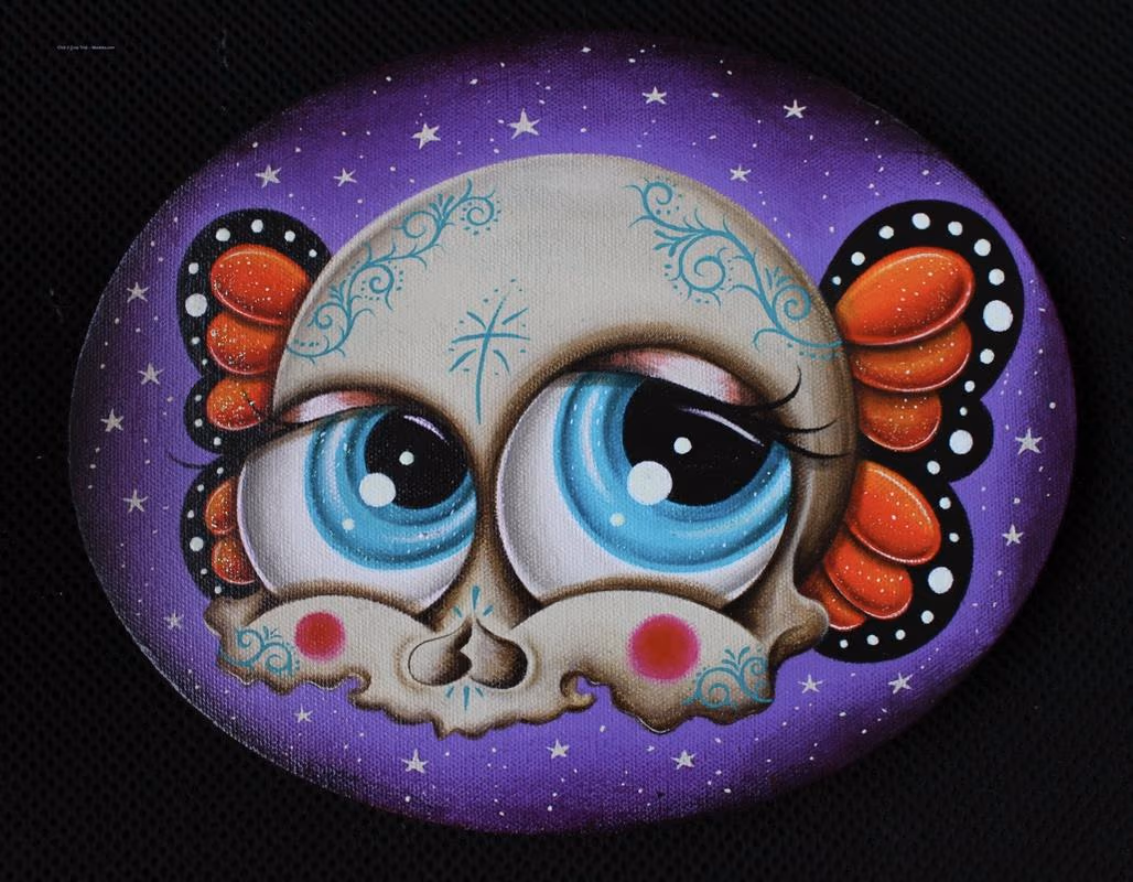 Sugar skull butterfly
