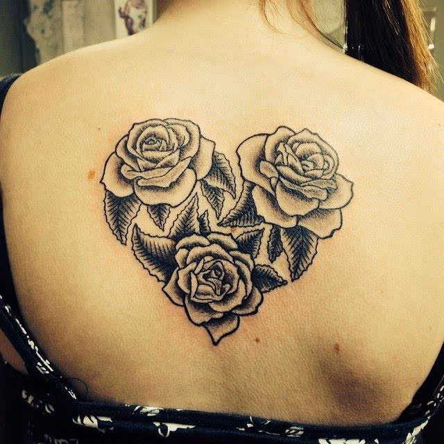 Roses in a heart shape