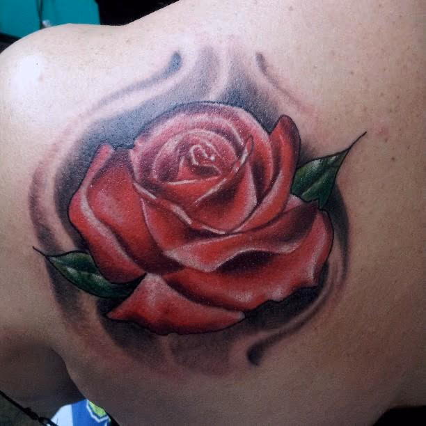 Rose on Shoulder