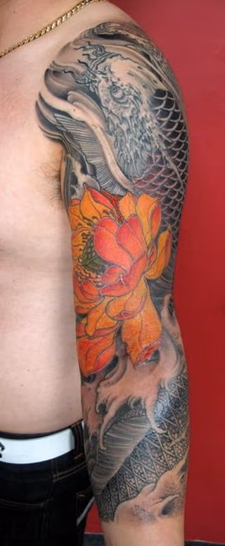 Koi/Lotus sleeve