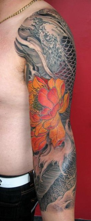 Koi/Lotus sleeve