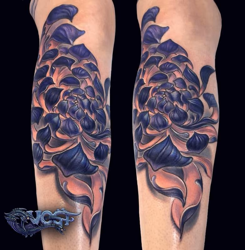 Color Flower Tattoo
